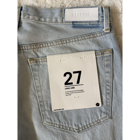 RE/DONE Loose Long Acqua Destroy Jeans Size 27 – Retail $325 NWT - Picture 7 of 10